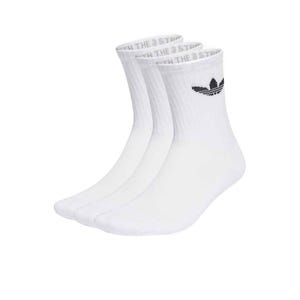 Trefoil Unisex Cushion Crew Socks 3 Pairs - White