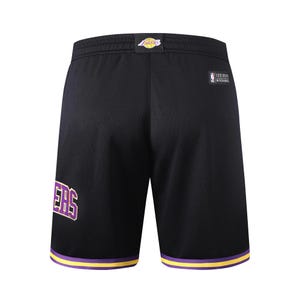 NBA ARC Name & Logo Wordmark Los Angeles Lakers Men's Short - Black
