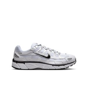 P-6000 Men's Sneakers - White/Black-Metallic Silver-Black